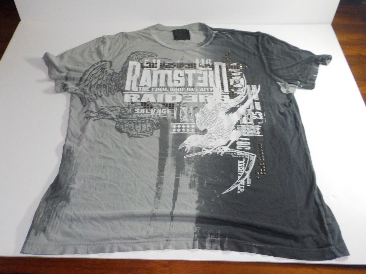 Salvage Designer T-Shirt Y2K Mens XXL 2X Large Distressed Graphic 