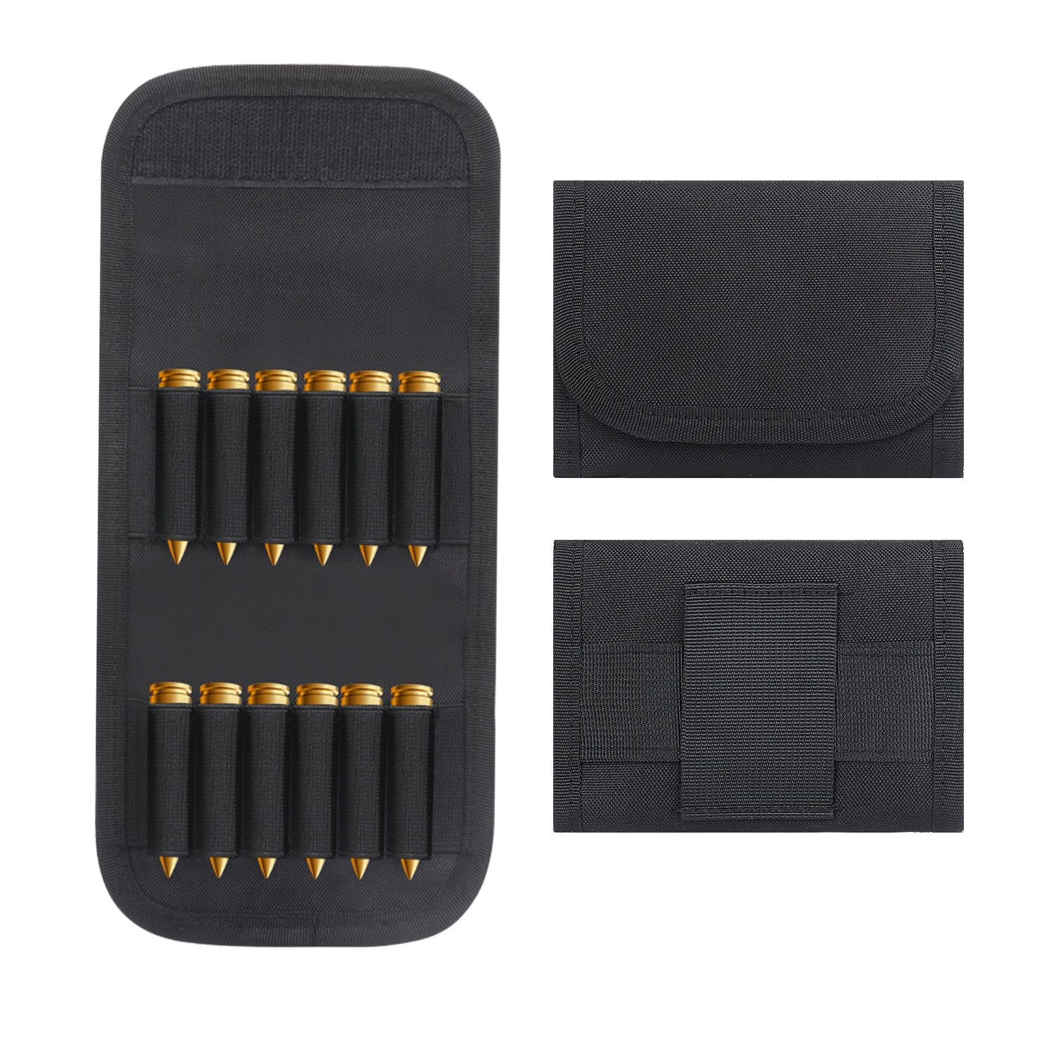 Kosibate 12 Rounds Ammo Pouch Molle Foldable Magazine Bag Bullet Cartridge Bag