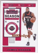 2019-20 PANINI CONTENDERS BASE CARD: JAMES HARDEN #40 ROCKETS/SIXERS MVP ALL-NBA