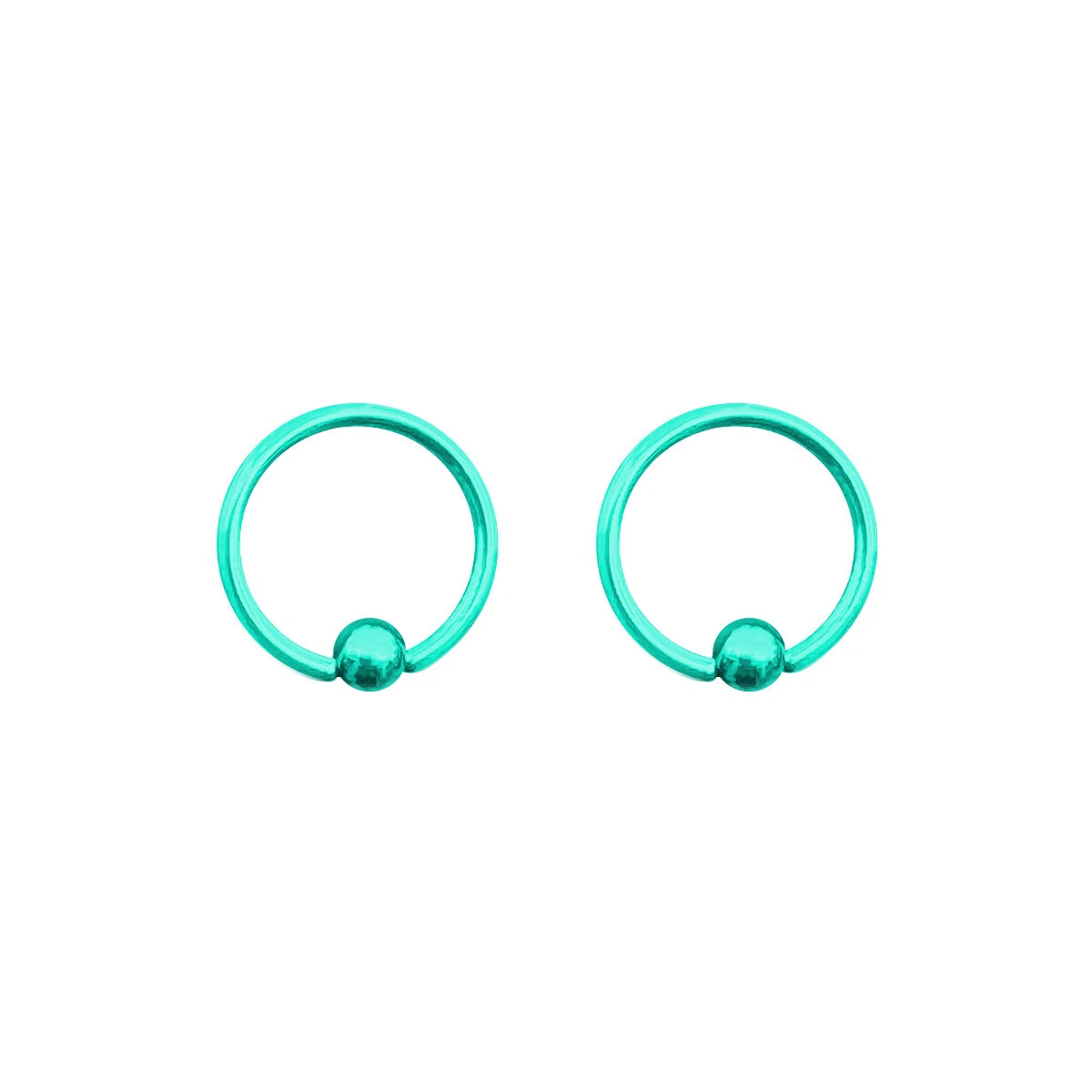 Captive Bead Ring 14 Gauge 1.6mm Surgical Steel PVD 1/2” 12mm 4mm Ball 12 Pack