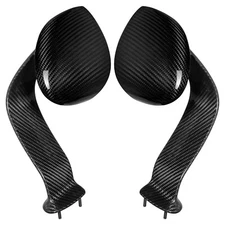 Ferrari 458 GT3 Carbon Fiber Racing Mirrors - Fits OEM Doors! Glossy Finish