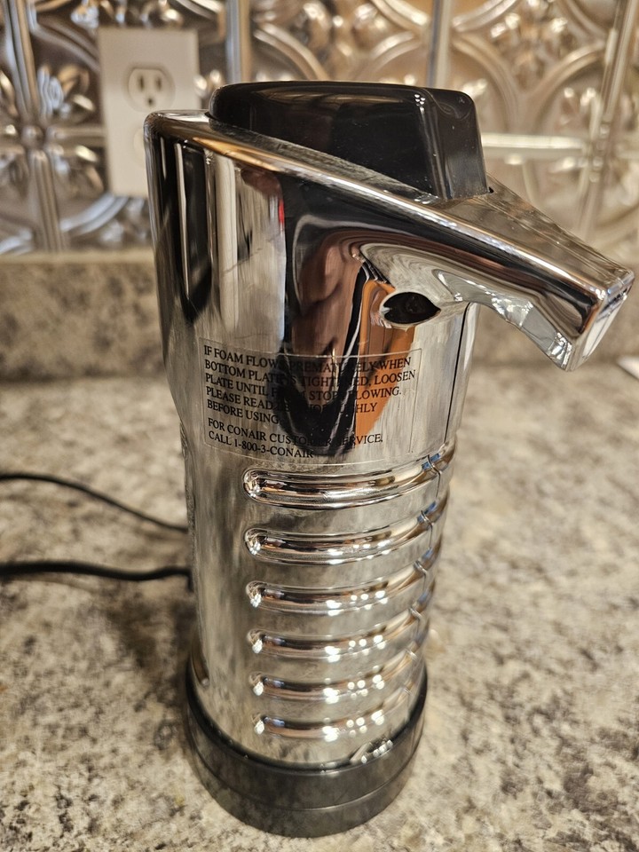 Conair Instant Hot Lather Shaving Cream Machine HLM11CH Chrome Plastic