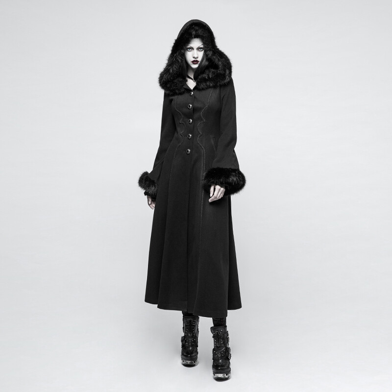 Jiumaocleu Heren Lange Trenchcoats, Steampunk Vintage Jas met Capuchon, Winddichte Warme Middeleeuwse Gothic Victoriaanse Onregelmatige Tailcoat Halloween Kerst Kostuum S-5XL, Zwart, 5XL