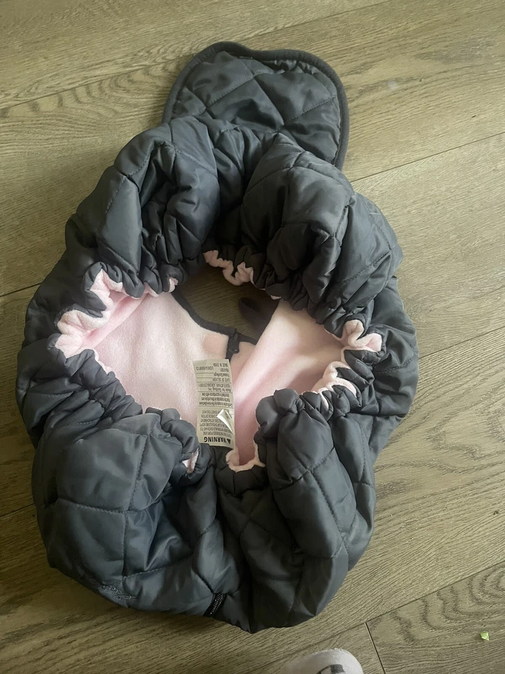 EDDIE BAUER - WEATHER PROOF Fleece INFANT CAR SEAT COVER - PRE-OWNED - Image 4 of 4