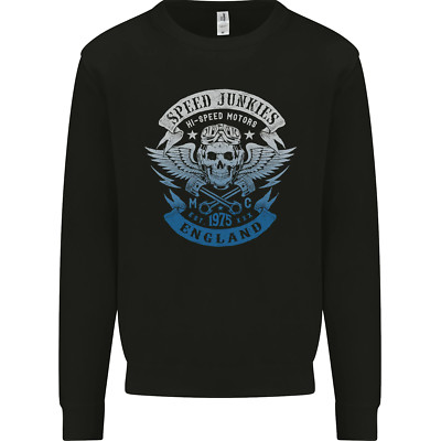 England Speed Junkies Biker Motorrad Herren Sweatshirt Pulli
