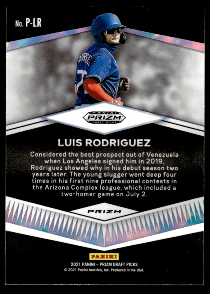 2021 Panini Prizm Draft Picks Prospects HOLO Luis Rodriguez #P-LR - Image 2 of 2