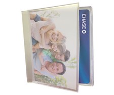 Tri-fold Wallet Photo 6 Page Insert fits Debit Card Holder - Set of 25