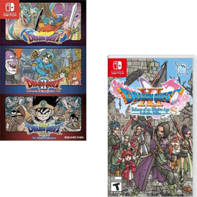Dragon Quest 1, 2, 3 Collection+XI S: Echoes of an Elusive Age Switch Bundle New