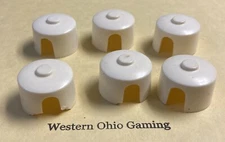 Plastic Toy Round Livestock Shelters x 6 READ USED