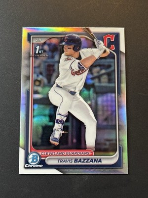 2024 1st Bowman Chrome -Travis Bazzana Refractor RC Cleveland Guardians