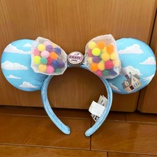 Disney Parks Minnie Mouse Ear Bow UP Grape Soda Cap Balloons House Headband US