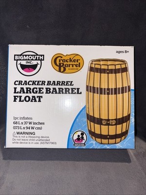 Cracker Barrel Old Country Store Large Barrel Float New In Box 68L X 38W