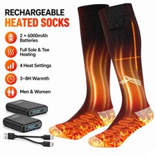 Electric Heated Socks for Men Women Foot Warmer 12000mah Rechargeable Battery