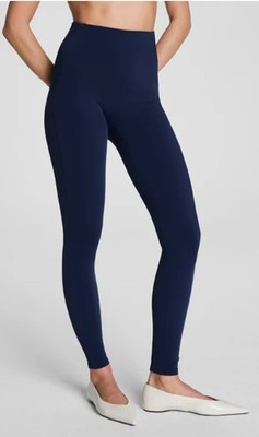 SPANX Scuba Leggings  Navy Blue Sculpt Shape Sz 1X Tall Excellent Condition 