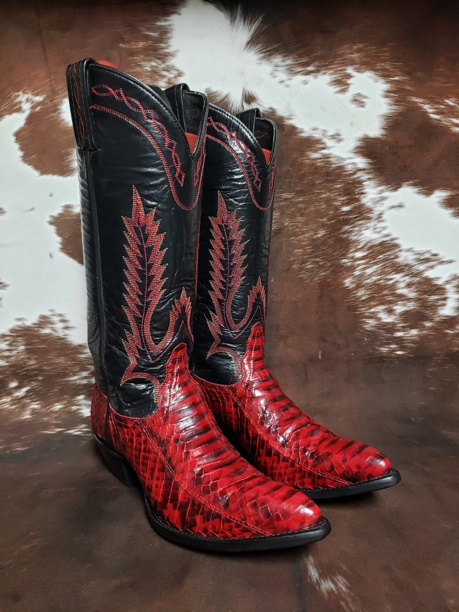 00s tonylama westernboots python BWN y2k Tony Lama Vintage Red