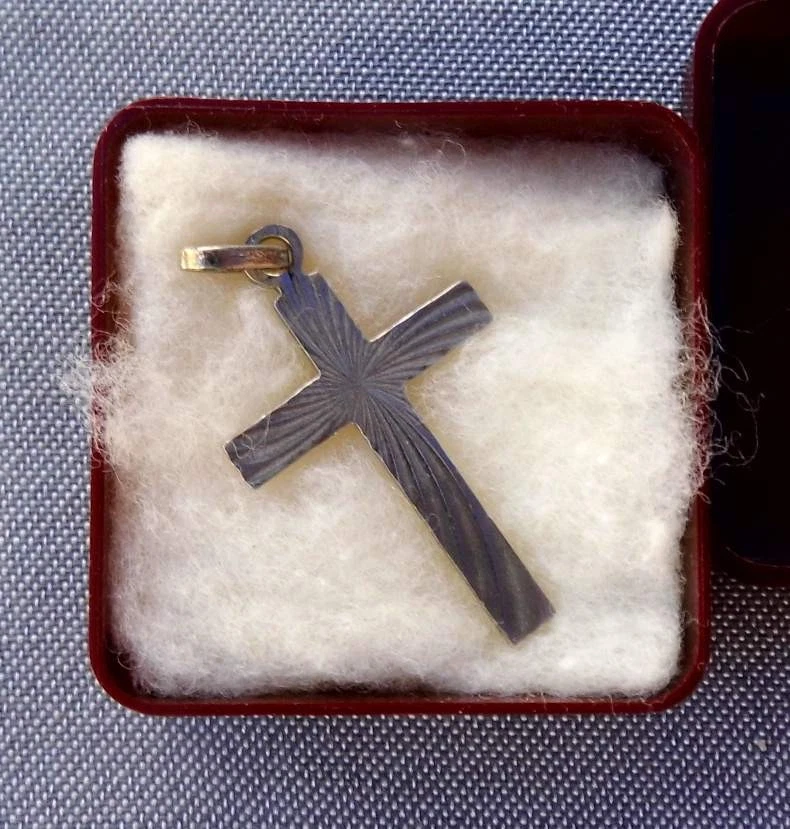 Anhänger:  Kreuz - 800 Silber - 3,5 cm hoch