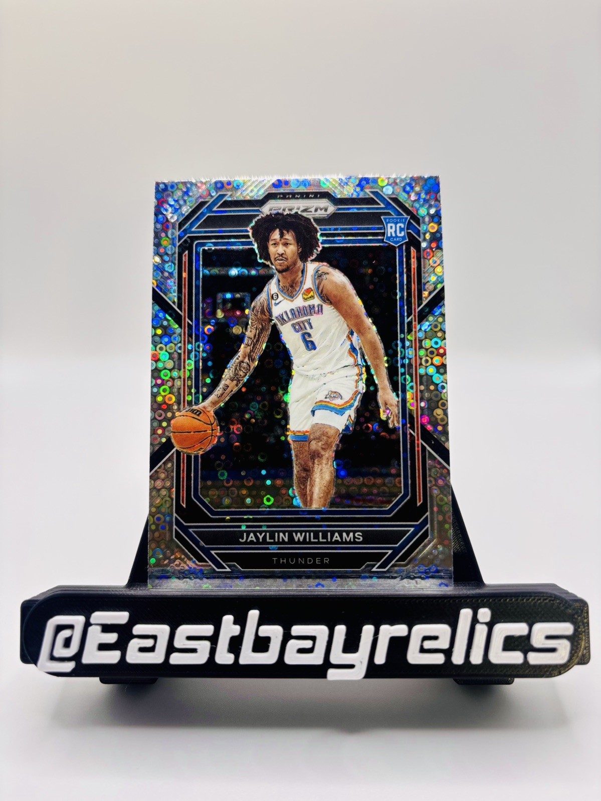 2022-23 Panini Prizm Fast break Jaylin Williams Silver Disco Prizm #247 RC OKC