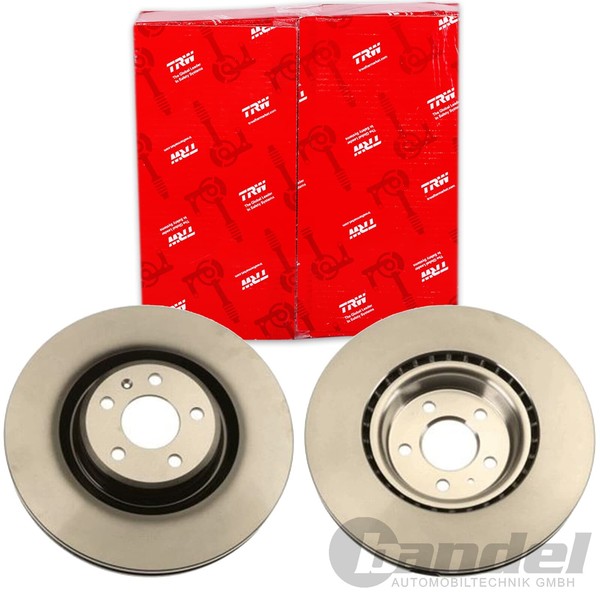2X Trw Bremsscheiben 345Mm BelÜFtet Vorne Passend FÜR Audi A4 A5 A6 A7 Q5-image