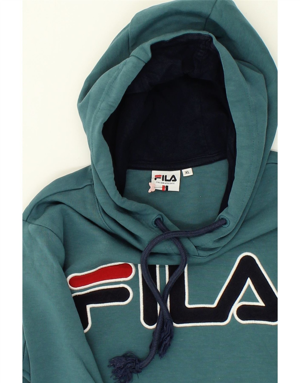 FILA maglione donna grafico con cappuccio UK 18 XL verde YV15