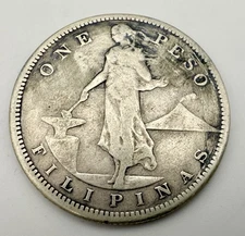 1912 S Peso US Philippines Key Date Coin 680K Mintage