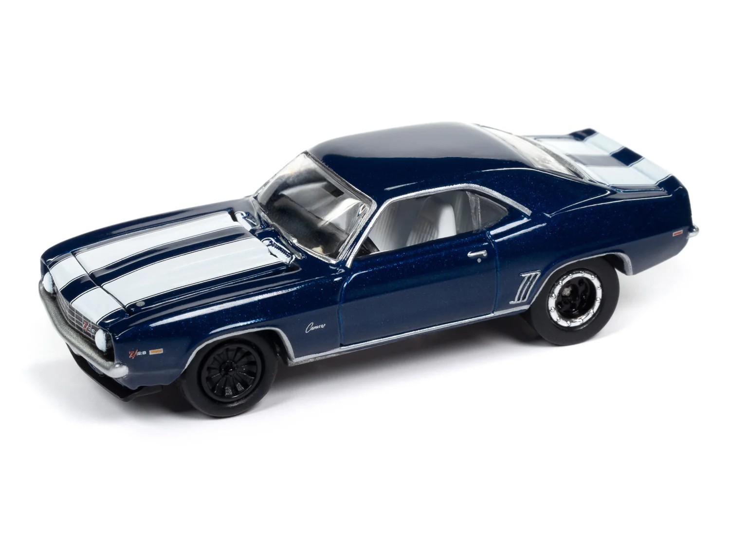 МОДЕЛЬ CHEVROLET CAMARO Z28 BLUE 1/64 1969 ГОДА ВЫПУСКА ОТ ДЖОННИ ЛАЙТНИНГА JLMC034-JLSP381 A