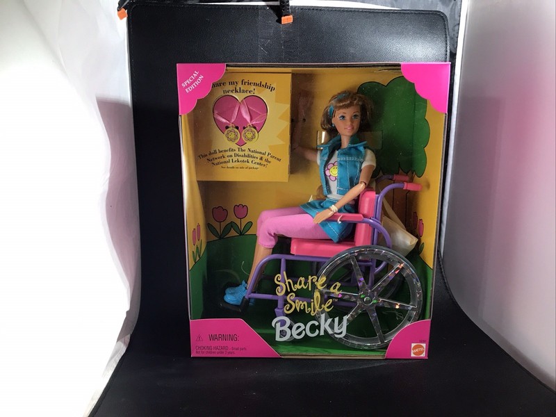 NOS 1996 Share a Smile Becky Barbie Doll w/Wheelchair Special Edition 15761 NRFB