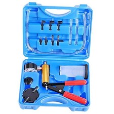 Brake and Clutch Fluid Hand Pump Vacuum Bleeder Tool Kit Brake Oil Change Blue