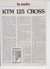 advertising TEST MOTO KTM MC 125 1976 VINTAGE MX  MOTOCROSS  EPOCA