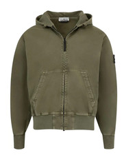 Stone Island Patch Logo Zip Hoodie 'Military Green' Large Brand new