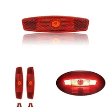 Reflector Bike Wheel Reflectors Bicycle Spoke Reflector Safety Warning 2pcs Red
