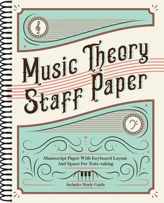 Music Theory Staff Paper: Manuscript Paper with Keyboard Layout and Space - GOOD