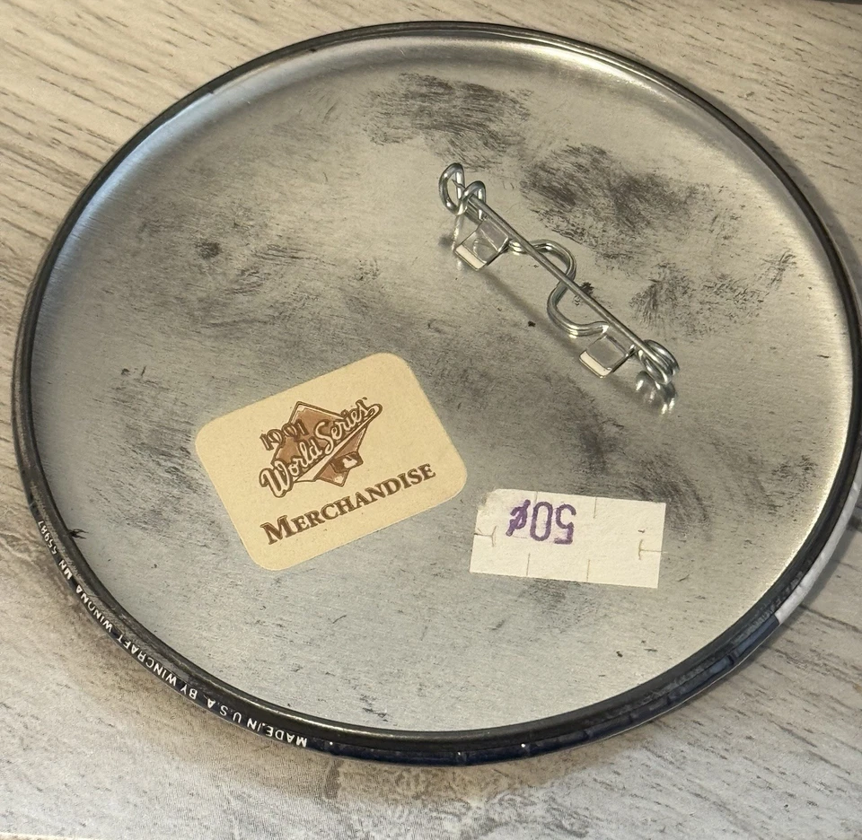 Minnesota Twins Pin 1991 AL American League Champions Button Pinback MLB - NOS - Image 3 of 3