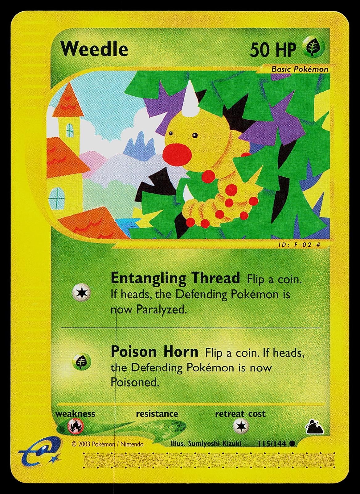 Pokemon Card - Weedle Skyridge 115/144 Common
