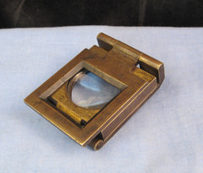 THREAD COUNTER VICTORIAN BRASS MAGNIFYING GLASS POCKET MICROSCOPE