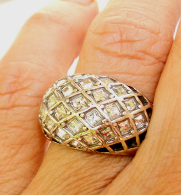 Brighton Life s Journey Silver Crystal Dome Ring Size 9