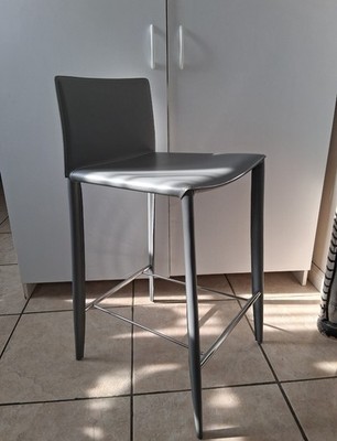 Linda bar Stool in a grey color By Bontempi of Italy