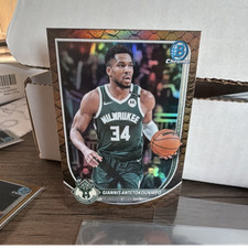 Bowman Chrome reptilian Giannis Antetokounmpo Milwaukee Bucks Basketball Card