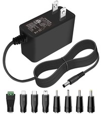 5V 2A Power Supply Adapter 10W AC/DC Charger AC100-240V to 5.5mmX2.1mm, Black
