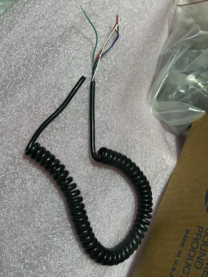 Black 3 foot coil cord