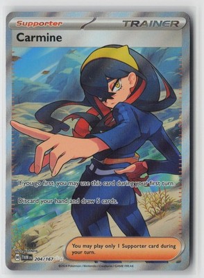 とめとめ Carmine 204/167 Ultra Rare Twilight Masquerade Pokemon Holo Near