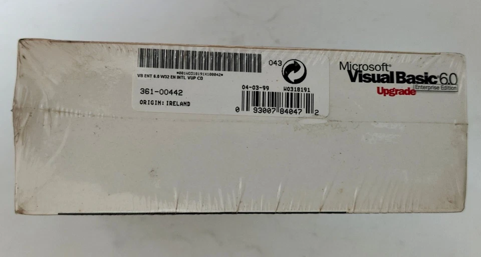 Microsoft Visual Basic 6.0 Enterprise Upgrade Sealed Slighlty Crushed - Image 3 of 4