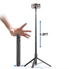 70" Selfie Stick Automatic Pop-up Auto-Open Travel Tripod w/ Remote Phone Stand