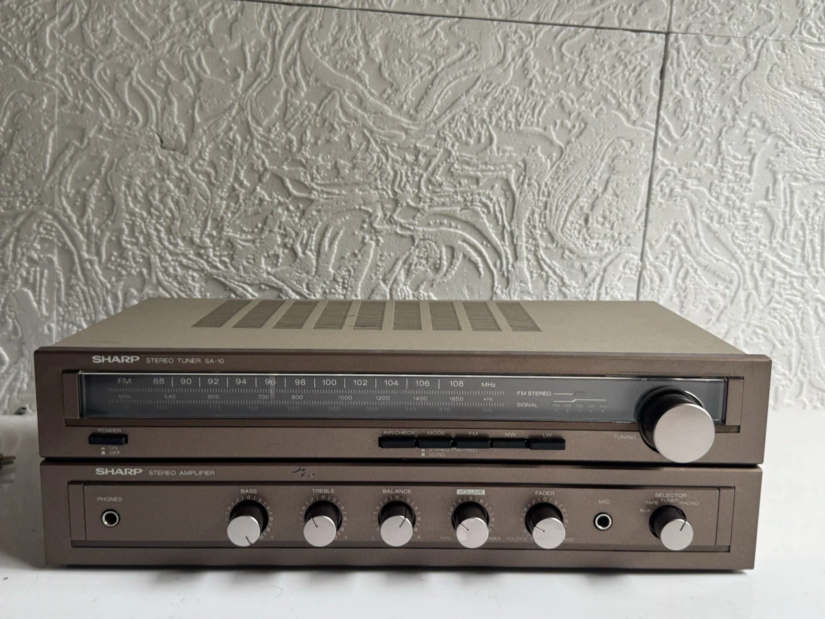 Sharp Tuner Amplificador SA-10 AM/FM Receptor Estéreo 1980