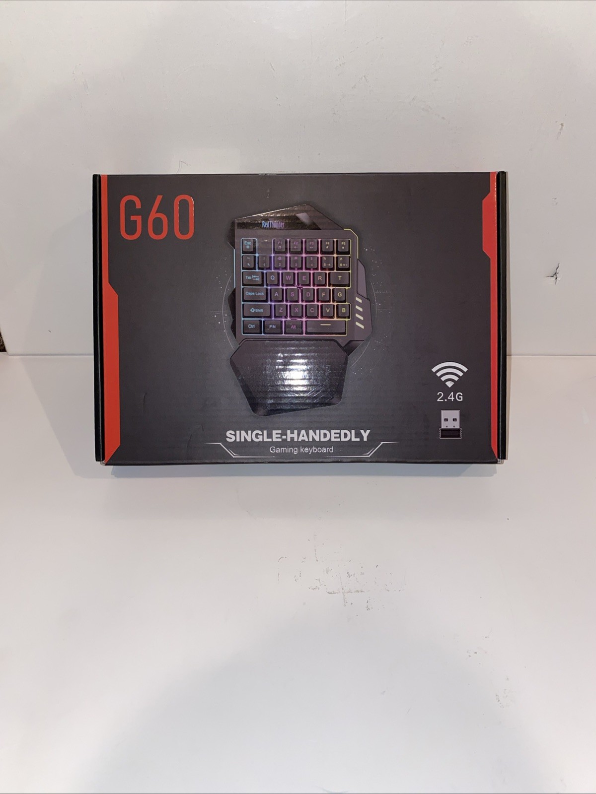 RedThunder Wireless One-Handed Gaming Keyboard, 2.4Ghz RGB Backlit Mini Gamin...