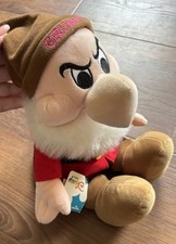 Retired Disney Store Grumpy dwarf plush -Snow White 12 in. standing -NWT