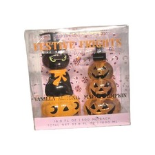 Halloween Soap Dispenser Set, Black Cat Pumpkin Stack, Vanilla Almond Maple