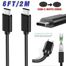2-Pack 6ft USB-C to USB-C Cable Fast Charger Cord For Samsung S20 Plus Ultra FE