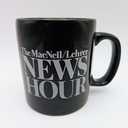 Vintage The MacNeil/Lehrer NewsHour WETA PBS Kaffeebecher schwarz