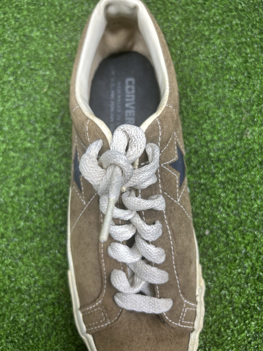 Vintage 90s Converse One Star Suede Brown Made Assembled in USA