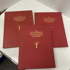 Lot of 3 The Scribner Radio Music Library Books 1946 Hardcover Volumes 4, 7, 8